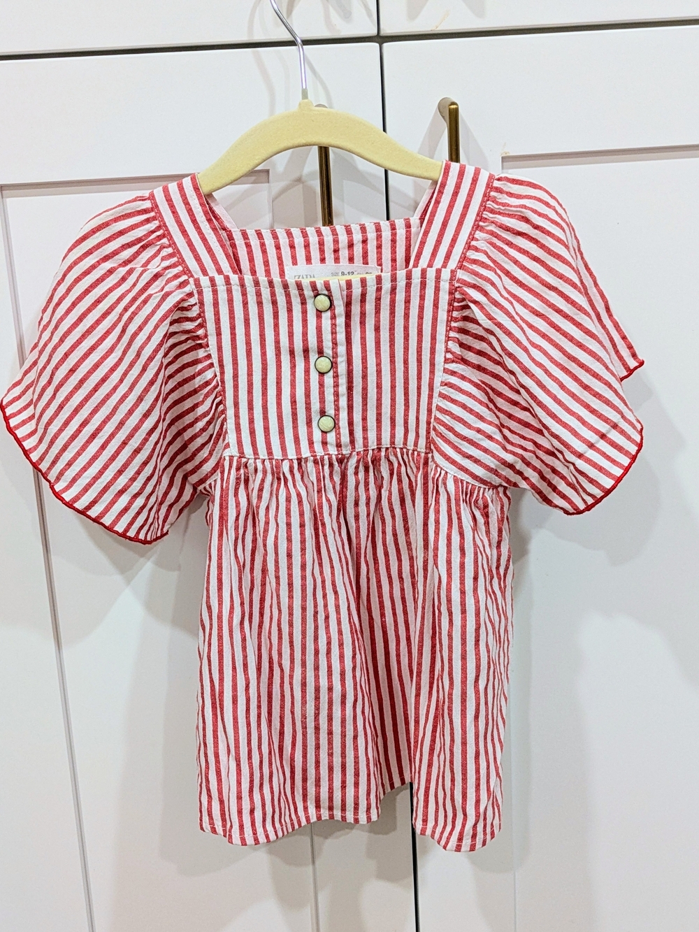 Zara Red & White Stripe Baby Dress